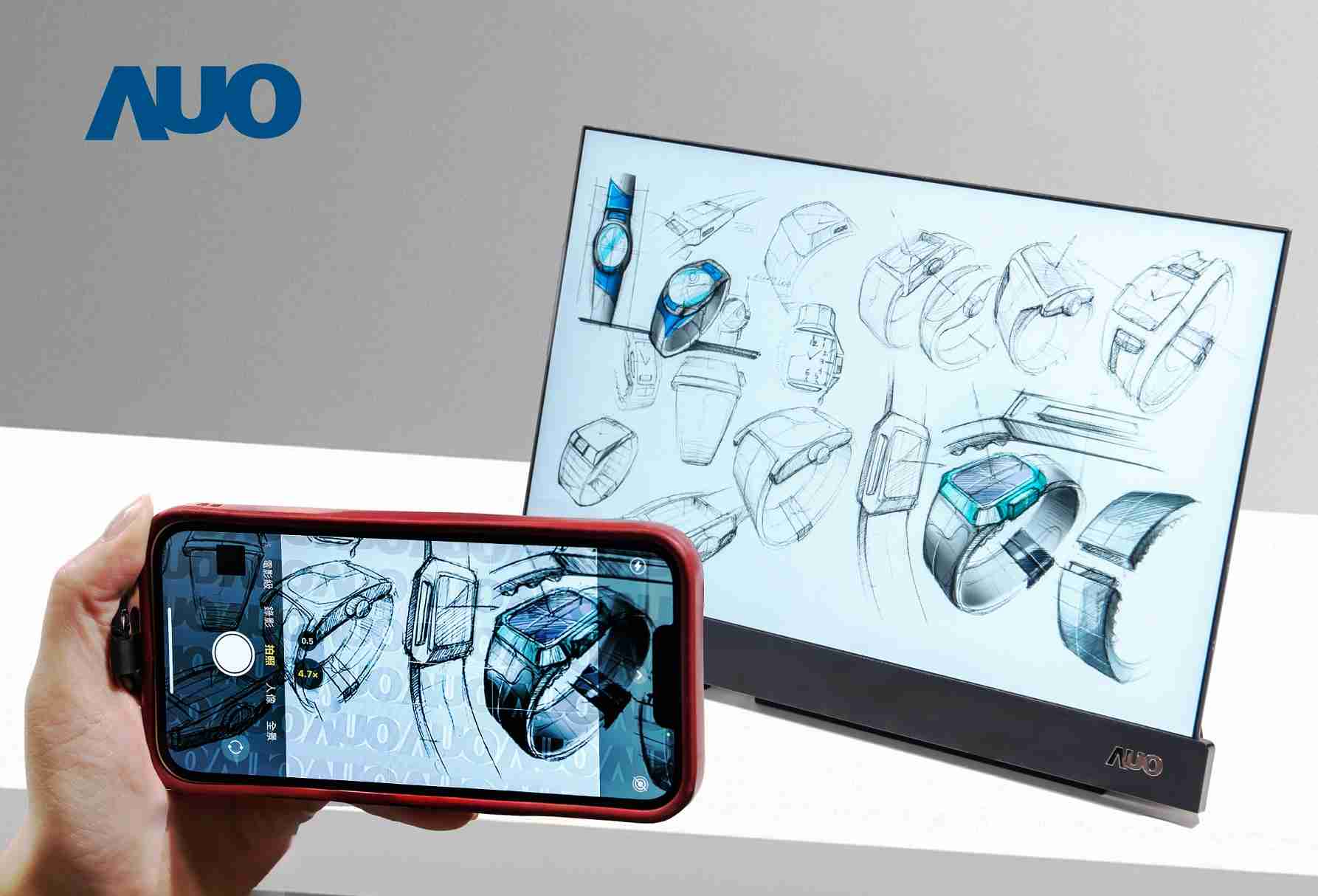 糖果派对16吋防窥显示器，，，采用人眼无法察觉、、、、相机拍摄时才显现的隐藏式水印技术，，未来可结合AI镜头侦测周围环境，，，，实时开启或关闭水印，，，大幅提升在公共场域使用显示器的安全性