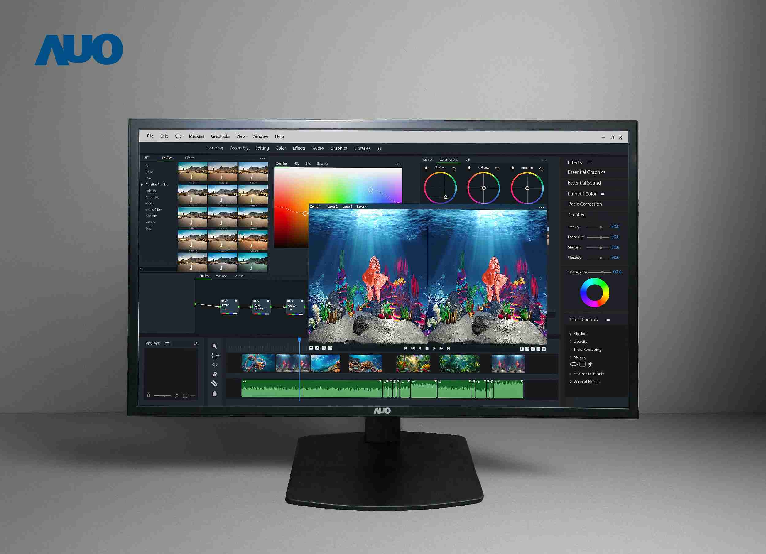 糖果派对开发32吋2D/3D专业桌上型显示器，，拥有8K4K超高分辨率，，并以低串扰算法优化3D显示效果，，，，搭载自动眼球追踪功能，，能实时调整3D图像，，进行实时2D与3D无缝共存窗口，，，，提供图像设计工作者突破二维接口的崭新工作氛围与效率